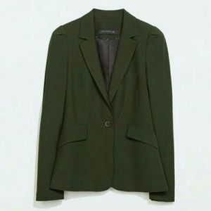 Zara Women Dark Green Blazer
